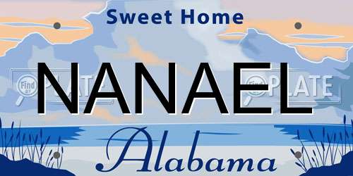 NANAEL Alabama License Plate