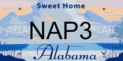 NAP3 Alabama License Plate