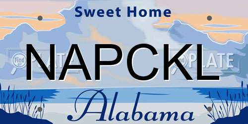 NAPCKL Alabama License Plate