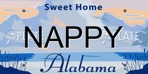 NAPPY Alabama License Plate