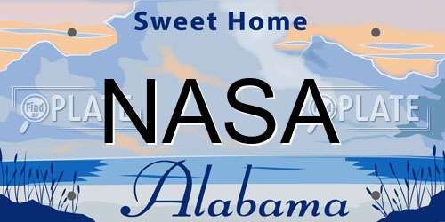 NASA Alabama License Plate