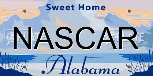 NASCAR Alabama License Plate