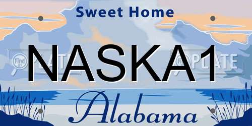 NASKA1 Alabama License Plate