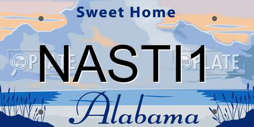 NASTI1 Alabama License Plate