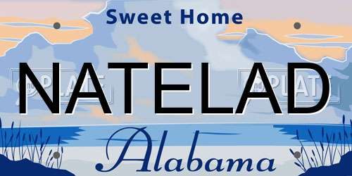 NATELAD Alabama License Plate