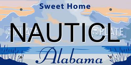 NAUTICL Alabama License Plate