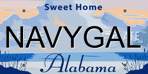 NAVYGAL Alabama License Plate