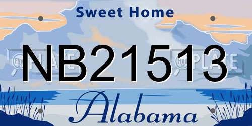 NB21513 Alabama License Plate
