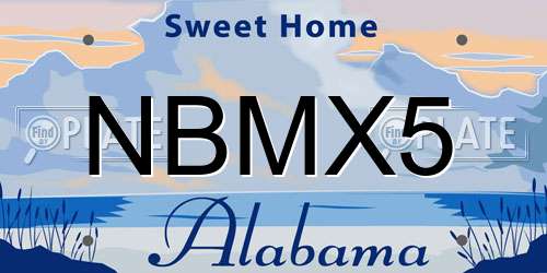 NBMX5 Alabama License Plate