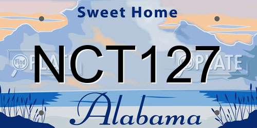 NCT127 Alabama License Plate