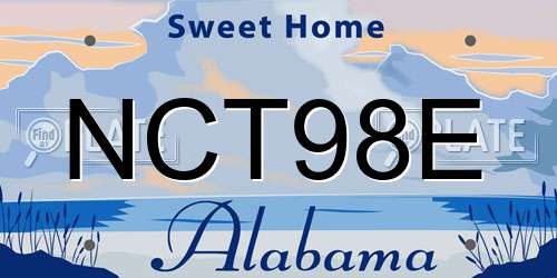 NCT98E Alabama License Plate