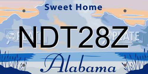 NDT28Z Alabama License Plate