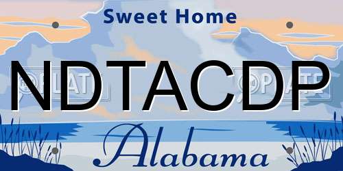 NDTACDP Alabama License Plate
