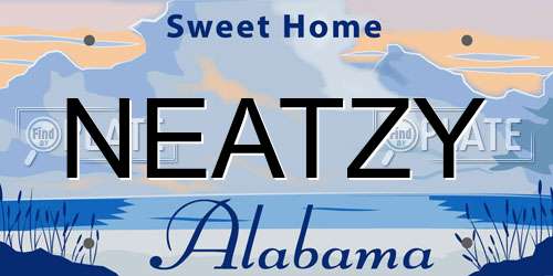 NEATZY Alabama License Plate