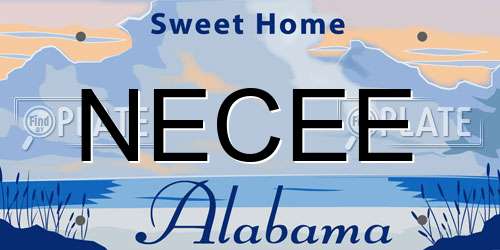 NECEE Alabama License Plate