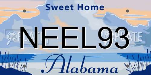 NEEL93 Alabama License Plate