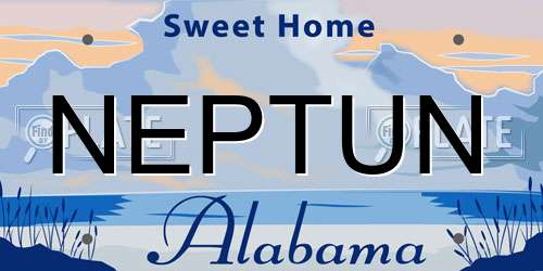 NEPTUN Alabama License Plate