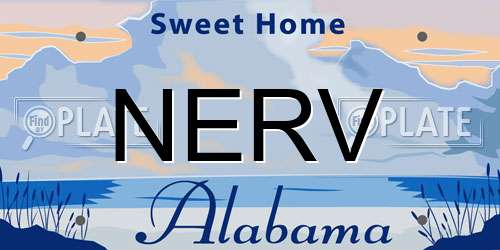 NERV Alabama License Plate