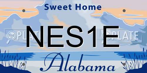 NES1E Alabama License Plate