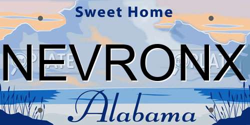 NEVRONX Alabama License Plate