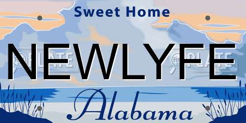 NEWLYFE Alabama License Plate