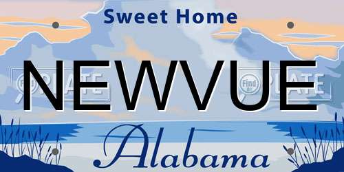 NEWVUE Alabama License Plate