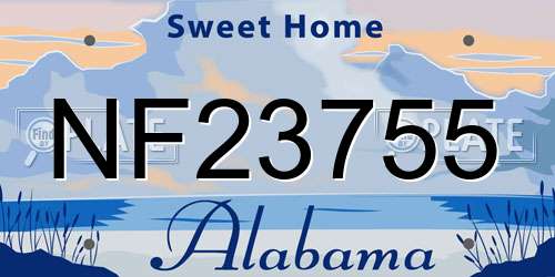 NF23755 Alabama License Plate