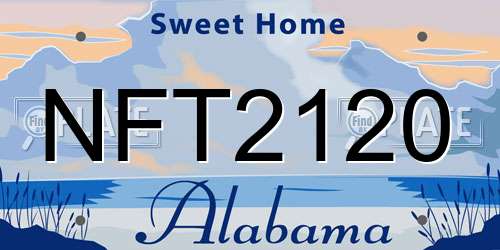 NFT2120 Alabama License Plate
