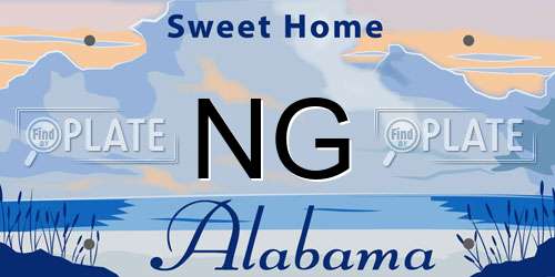 NG Alabama License Plate