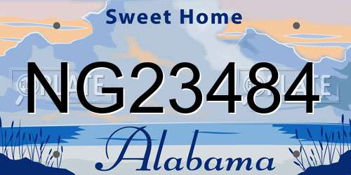 NG23484 Alabama License Plate