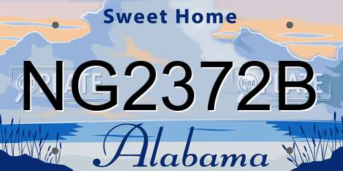 NG2372B Alabama License Plate