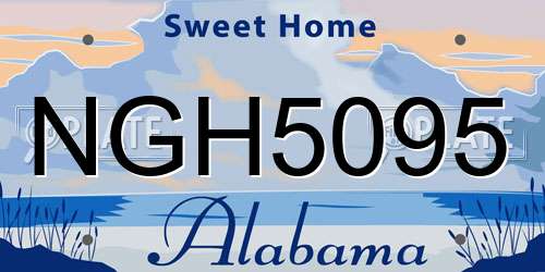 NGH5095 Alabama License Plate