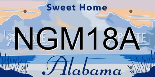 NGM18A Alabama License Plate