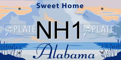NH1 Alabama License Plate