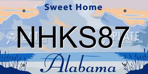NHKS87 Alabama License Plate
