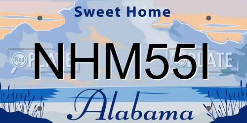 NHM55I Alabama License Plate