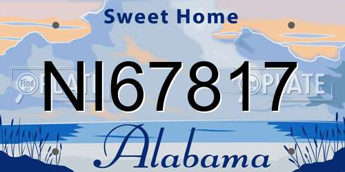 NI67817 Alabama License Plate