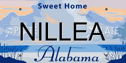NILLEA Alabama License Plate