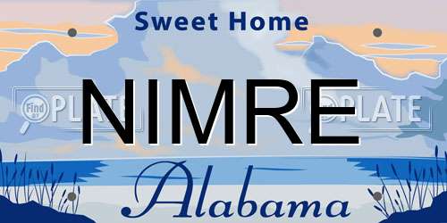 NIMRE Alabama License Plate