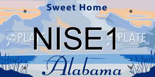 NISE1 Alabama License Plate