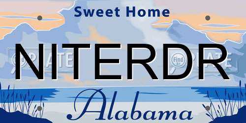 NITERDR Alabama License Plate