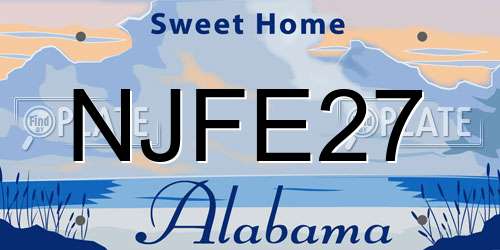 NJFE27 Alabama License Plate