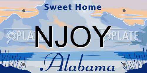 NJOY Alabama License Plate