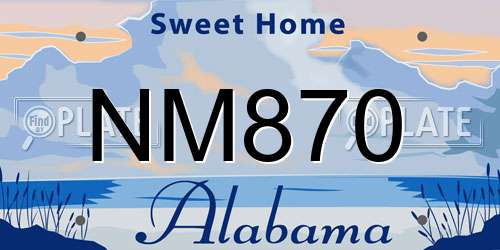 NM870 Alabama License Plate