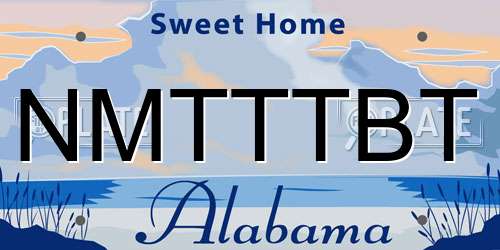NMTTTBT Alabama License Plate
