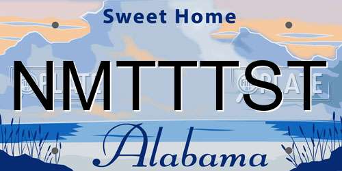 NMTTTST Alabama License Plate