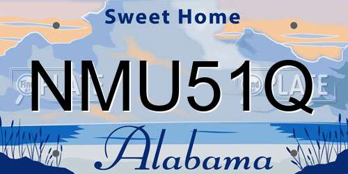 NMU51Q Alabama License Plate