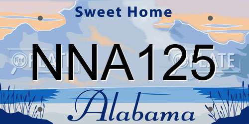 NNA125 Alabama License Plate