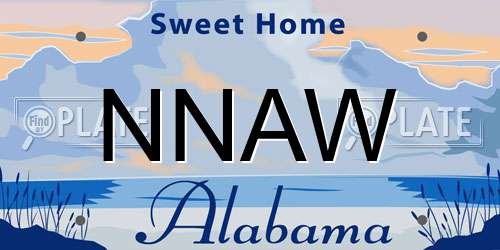 NNAW Alabama License Plate