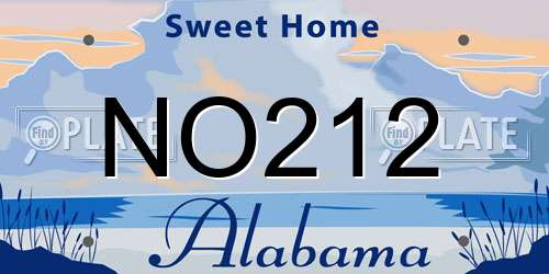NO212 Alabama License Plate